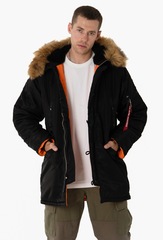 Парка Alpha Industries N-3B Slim Fit Black (Черная)