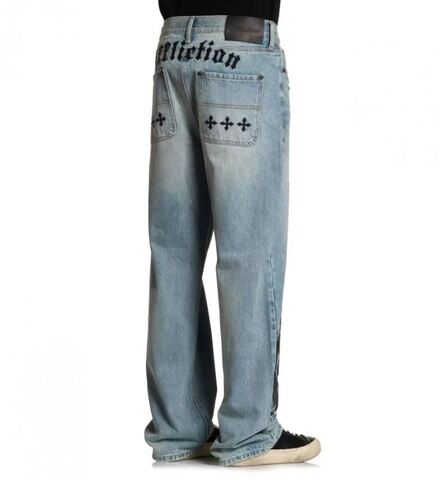 Affliction | Джинсы мужские Wide Leg Binded Orion Jeans 110WL205 сзади справа