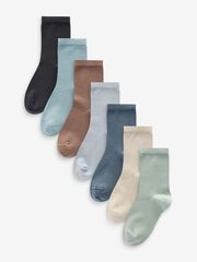 Носки хлопковые для мальчика Next E13-082, 7 шт., Коричневый, Черный, Молочный