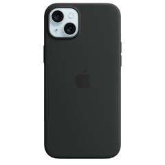 Силиконовый чехол с поддержкой MagSafe Apple Silicone Case для iPhone 15 Plus, Black (Черный)