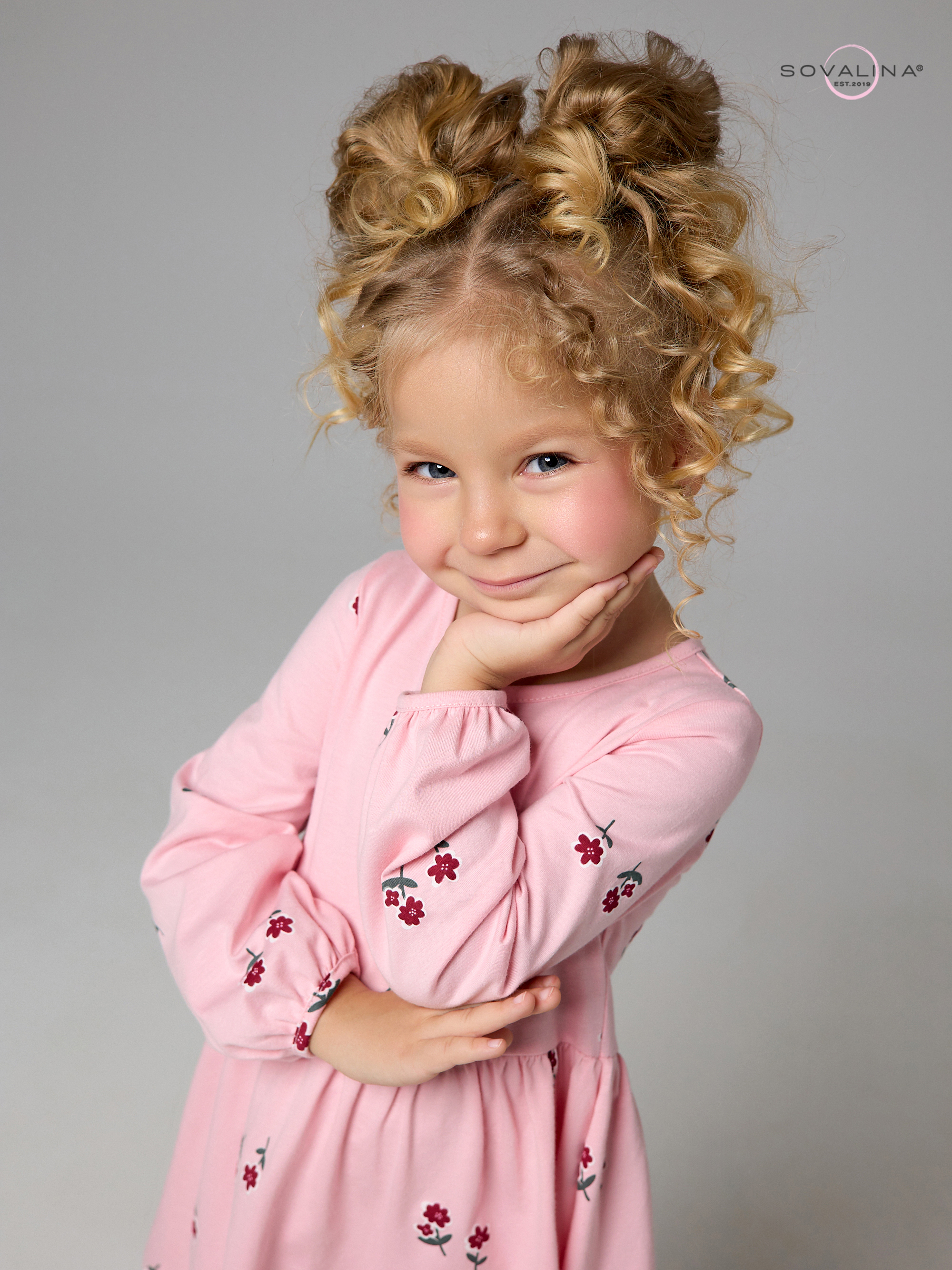 Платье Моана лютики роза