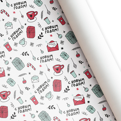 Упаковочная бумага, С Новым Годом, Новогоднее настроение, 0,6*0,9 м, 5 листов