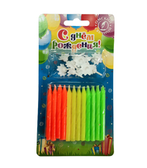 Свечи тортовые классические, Ассорти, 24 шт.