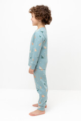 пижама  для мальчика  К 1552/турмалин,космические динозавры