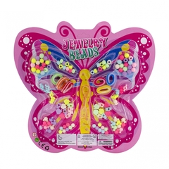 
          Набор для создания украшений-бусины Alingar, 280х295х15мм, "Бабочка 3", 6 вид. бус., резинки для волос, 2х0,5 м леска, блистер с европод.