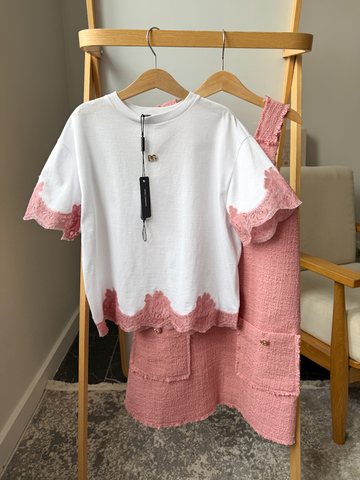 Новый набор платье с шелковым подкладом и футболка Dolce&Gabbana, 146