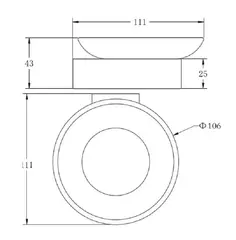 Мыльница стеклянная BELZ B90802, брашированное золото