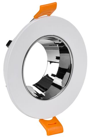 Светильник 4106 встр. поворотн. GU10 белый/хром пласт. IEK