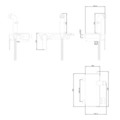 Смеситель с гигиеническим душем, Lemark Solo - LM7168CW