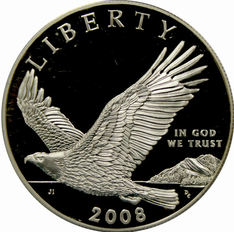 1 доллар 2008 (P) (Американский белоголовый орлан) PROOF Серебро