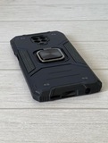 Противоударный чехол Strong Armour Case с кольцом для Xiaomi Redmi Note 9 Pro / Note 9S (Синий)