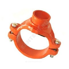 Отвод (седелка) под муфту грувлок чугун GMT Ду100х50 (Дн108х60,3) Ру16 GMT108E060 DINARM