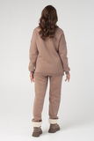 Утепленный спортивный костюм для беременных и кормящих 16027 мокко-латте
