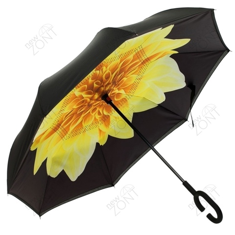 Обратный зонт umbrella желтый цветок, механика