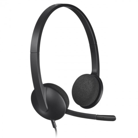 Гарнитура Logitech H340 проводная черная