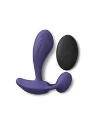 Темно-синий вибромассажер Witty P&G Vibrator with Remote Control - 