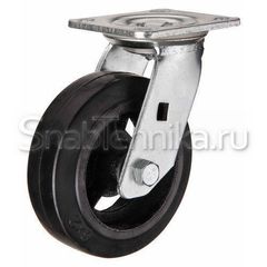Большегрузная поворотная колесная опора SCd 250, литая черная резина