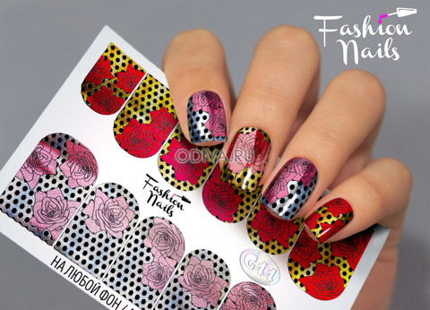 Слайдер-дизайн Fashion Nails Серия G № 44