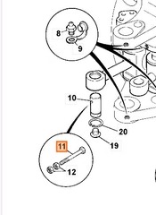 Болт крепления пальца штока г/ц поворота задней стрелы | 1315/3527Z | Aries