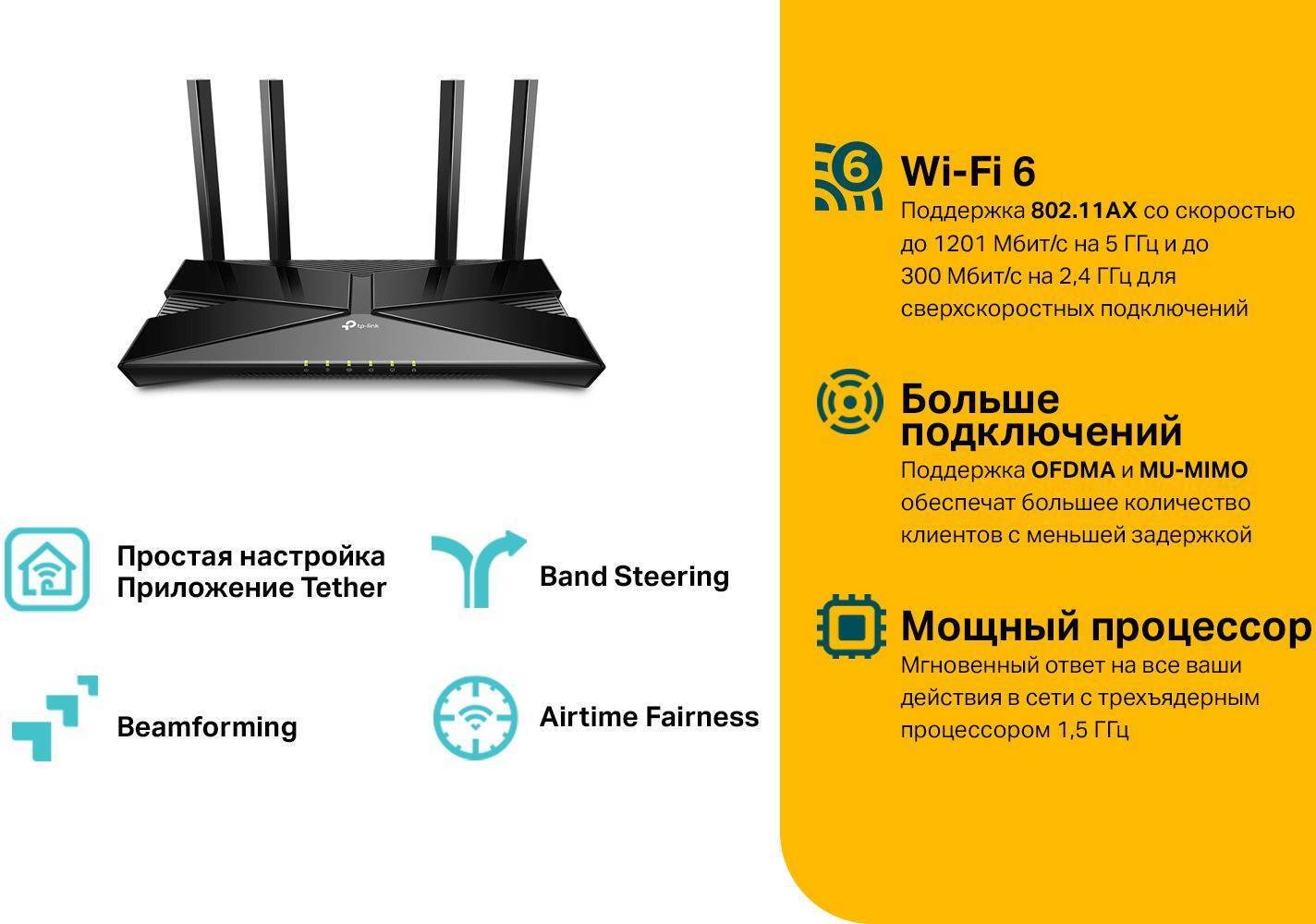 TP-Link Archer AX10 AX1500 WiFi 6 роутер – купить по низкой цене в  Инк-Маркет.ру с доставкой