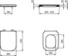 Ideal Standart T468301 Ideal Standard i.life B Сиденье и крышка, с функцией плавного закрытия, дюропласт, металлические шарниры, легкосъемное
