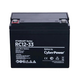 Аккумуляторная батарея CyberPower RC 12-33 / 12 В 33 Ач, напряжение 12В, емкость (разряд 20ч) 34Ач, макс. разрядный ток (5 сек) 330А, макс зарядный ток 9,9А, свинцово-кислотная (AGM), клемма М6, ДхШхВ 197х130х159мм., высота с клеммами170, вес 1