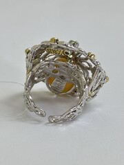 Опал (кольцо из серебра с позолотой)