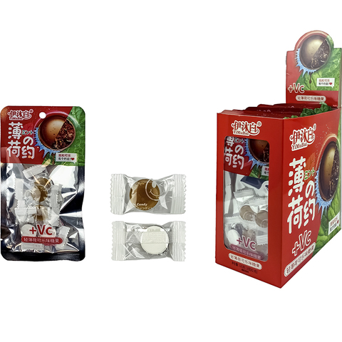 Конфеты сосательные мята и кола Yimubai 1кор*12бл*20шт,18г