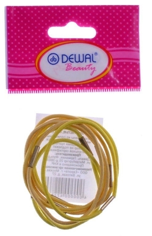 Резинки DBR7 для волос радуга желтая,  midi  (8 шт.) (Dewal)