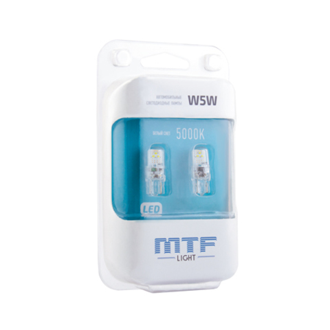 Светодиодная автолампа MTF Light VEGA, W5W/T10, 12В, 1Вт, 5000К
