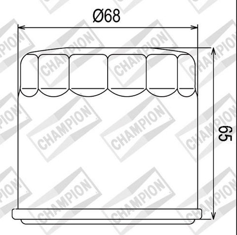 Фильтр масляный МОТО (зам.K301) Champion COF038