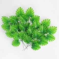 №2 Монстера, 7 листьев на ветке, зелень искусственная, 40 см., набор 5 веток.
