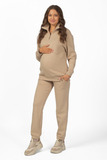 Утепленный спортивный костюм для беременных 15153 латте