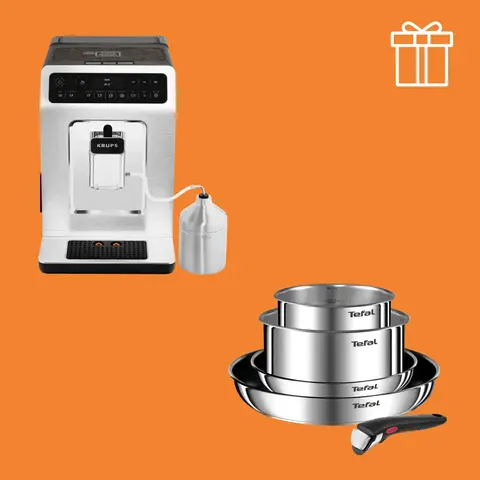 Автоматическая кофемашина KRUPS EA891C10 + Набор посуды Ingenio Cook Eat 10 предметов L881SA04