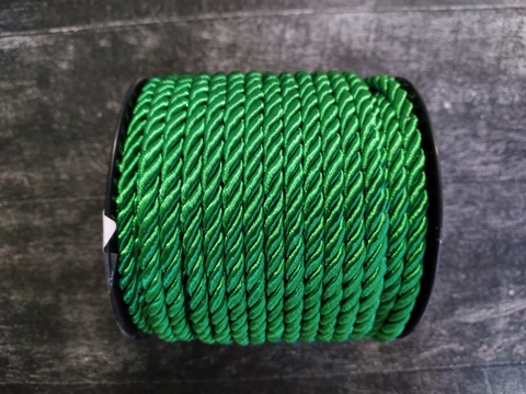 шнур витой  5мм цвет зеленый 024