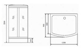 Timo Standart T-1115 душевая кабина (120*90*220), шт