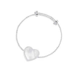 AB3588 -  Браслет ETERNELLE из серебра с подвеской сердце(большое) из перламутра APM MONACO