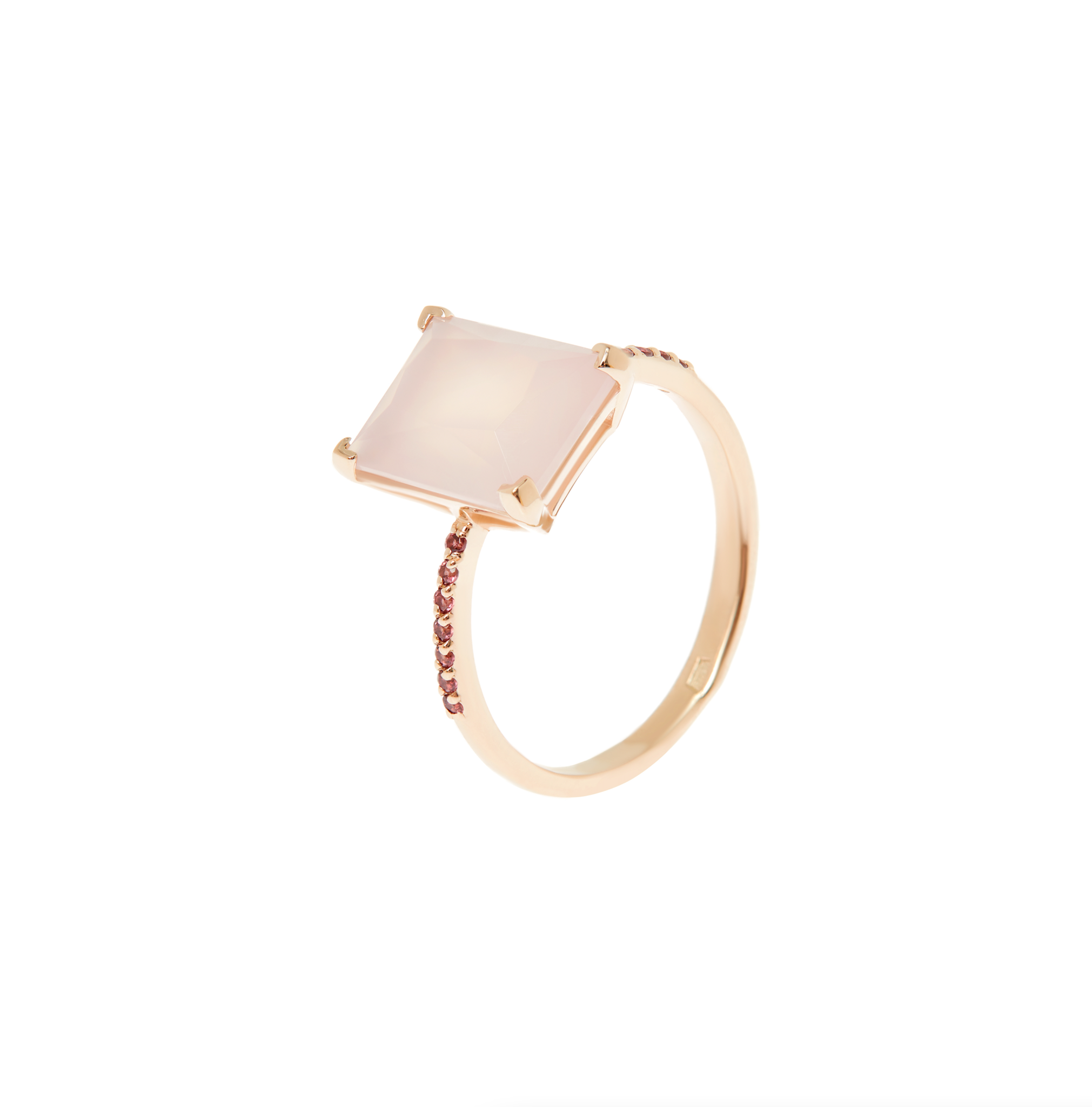 SECRETS Кольцо Baguette Rose Quartz Gold Ring secrets кольцо baguette blue topaz ring