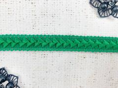 Тесьма декоративная Самоса с атласом, ш. 1,8 см, зелёный