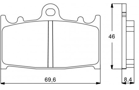 AGPA75OR Тормозные колодки дисковые мото Accossato (FDB574P)