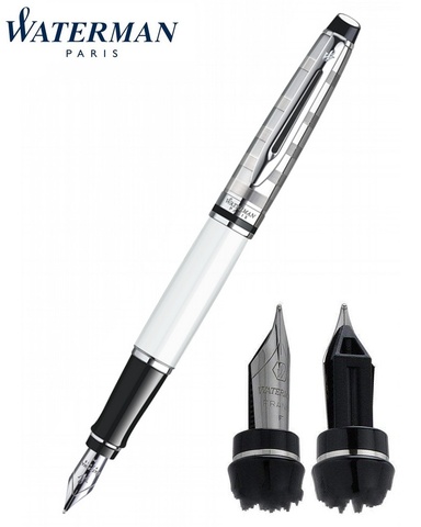 Ручка перьевая Waterman Expert Deluxe White CT, F (S0952380)