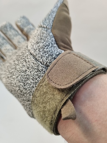 Тактические перчатки Hawk Kevlar - олива