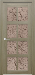 Межкомнатная дверь Мюнхен 01 ДО / Цвет Тон Неаполь / Остекление "Гранит бронза" / Двери Верда