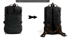 Рюкзак-баул трансформер из парусины 6001