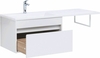 Aquanet 239217 Тумба с раковиной Токио 130 L подвесная 1 ящик цвет белый глянец (239217)