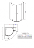 Душевой угол RADAWAY Torrenta PDD 80 31610-01-01