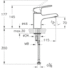 Смеситель для раковины однорычажный Vitra Axe S A41069EXP