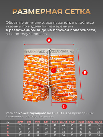 Комплект из 3-х семейных трусов - «Кирпичная стена»