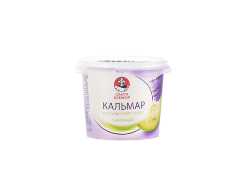 Паста кальмар рубленный в сливочном соусе с авокадо 150гр  6шт