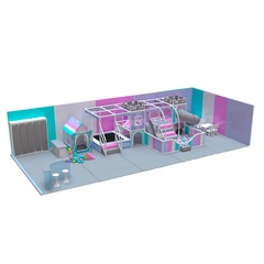 Детский игровой лабиринт «Розовый замок» 60 м²